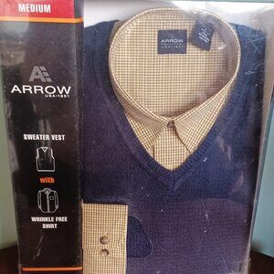 NIB Arrow Sweater Vest & Long Sleeve Shirt Medium